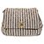 CHANEL Schultertasche Matelassé Canvas Hellblau Weiß CC Auth 48071AV - Ansicht 13