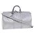 LOUIS VUITTON Borsa Keepall Bandoulière 50 Damier Glitter N58041 Auth LV 52528SV Argento