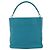 Borsa a Spalla FENDI Anna in Pelle 2way Blu Turchese Auth mr1226V - vista 13