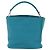Borsa a Spalla FENDI Anna in Pelle 2way Blu Turchese Auth mr1226V - vista 2