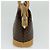 Céline Borsa a Spalla Cicada in Tela Macadam CELINE in Pelle PVC Marrone Oro Auth BD771 D'oro - vista 4
