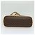 Céline Borsa a Spalla Cicada in Tela Macadam CELINE in Pelle PVC Marrone Oro Auth BD771 D'oro - vista 9