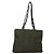 PRADA Schultertasche Nylon Khaki Silber Authentisch bs24325