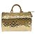LOUIS VUITTON Borsa a Mano Monogram Miroir Speedy 35 Oro M95785 LV Auth 106299SM D'oro Monogramma - vista 2