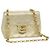 CHANEL Matelasse 17 Chain Shoulder Bag Lamb Skin Gold CC Auth 58346SAV