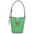 Borsa a Spalla Gancini in Pelle Verde Argento Salvatore Ferragamo Auth 107228AV - vista 13