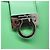 Borsa a Spalla Gancini in Pelle Verde Argento Salvatore Ferragamo Auth 107228AV - vista 24