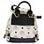 MCM Vicetos Logogram Backpack PVC Leather White Navy gold Auth BA110 Golden Navy blue - view 3