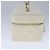Bolso CHANEL Vanity Chain Wild Stitch de algodón blanco CC Auth 104339AV - vista 3