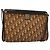 Borsa a Spalla in Tela Trotter Christian Dior Marrone Oro Auth ep9752 D'oro