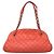 CHANEL Borsa a Spalla Matelassé in Pelle Caviar Arancione Argento CC Auth 126379 - vista 3