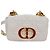 Christian Dior Borsa a spalla micro Dior Calo in pelle di vitello bianco oro Auth 89081SV D'oro - vista 13