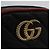 GUCCI GG Marmont Bolsa de cintura Couro Preto Vermelho Auth bs22241V - vista 19