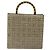 CHANEL Borsa a Mano Choco Bar con Catena in Pelle Smaltata Beige CC Auth bs23554V - vista 13