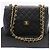 CHANEL Grande Borsa Matelassé 34 con Catena in Pelle Caviar Nera Oro CC Auth 25984SA Nero D'oro - vista 12