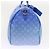 LOUIS VUITTON Borsa Keepall Bandoulière 50 Monogram Clouds M45428 LV Auth 56645S Bianco Blu - vista 5