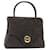 Borsa a mano GIVENCHY in suede grigio e oro Auth bs27976 Marrone D'oro