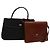 BALLY Borsa a Spalla in Pelle 2 Set Nero Marrone Auth BA3726