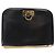 Borsa a Spalla in Pelle Gancini Chain di Salvatore Ferragamo Nero Oro Auth yk18587