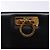 Borsa a Spalla in Pelle Gancini Chain di Salvatore Ferragamo Nero Oro Auth yk18587 - vista 10