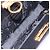 Borsa a Spalla in Pelle Gancini Chain di Salvatore Ferragamo Nero Oro Auth yk18587 - vista 11