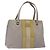 Borsa a mano Vala in pelle grigia e oro Salvatore Ferragamo Auth bs27995 Marrone D'oro