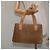Céline Borsa a mano in tela Macadam CELINE in suede marrone e oro Auth BA2154 D'oro - vista 21