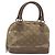 LOUIS VUITTON Borsa a Mano Little Alma in Satin Monogram Grigio M92147 LV Auth MY080 Marrone