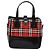 Autre Marque Borsa a mano in nylon Burberrys Nova Check Blue Label Rossa Argento Auth 120591 Rosso - vista 3