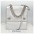 Borsa a mano in pelle PRADA con catena 2 in 1 Argento Auth BD055AV - vista 12
