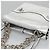 Borsa a mano in pelle PRADA con catena 2 in 1 Argento Auth BD055AV - vista 6