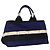 PRADA Canapa GM Borsa a mano in tela blu oro Auth EC334 D'oro