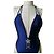 Alessandra Rich Lurex Halter Badeanzug Navy Blau Marineblau - Ansicht 2