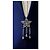 Alessandra Rich Lurex Halter Badeanzug Navy Blau Marineblau - Ansicht 3