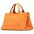 Prada Orange Canvas Canapa Bijoux Handtasche - Ansicht 2