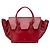 Céline Celine Red Small Leather Tie Tote