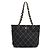 Borsa Tote Chanel Wild Stitch Chain Nero Grigio antracite
