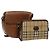 Autre Marque Borsa a Spalla Burberrys Nova Check in Pelle PVC 2 Set Beige Marrone Auth gh436