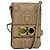 Borsa a Spalla Gancini in Pelle Beige Oro Auth 131785 di Salvatore Ferragamo