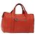 Borsa a mano in pelle arancione e argento Salvatore Ferragamo Auth gh313