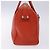 Borsa a mano in pelle arancione e argento Salvatore Ferragamo Auth gh313 - vista 3