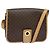 Céline Borsa a Spalla in Tela Macadam CELINE in Pelle PVC Marrone Oro Auth 131727 D'oro