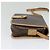 Céline Borsa a Spalla in Tela Macadam CELINE in Pelle PVC Marrone Oro Auth 131727 D'oro - vista 4