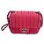 Chanel Flap Mini Borsa Quadrata Crochet Pelle di Agnello Rossa Rosa