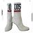 Botines GCDS de tela blancos con tacón plateado