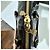 Borsa Boston MCM in pelle verniciata nera e oro Nero Gold hardware - vista 11