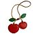 Autre Marque Charm in pelle ciliegie rosse Rosso