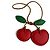 Autre Marque Charm in pelle ciliegie rosse Rosso - vista 2