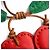 Autre Marque Charm in pelle ciliegie rosse Rosso - vista 3