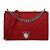 Rote mittelgroße Diorama Schultertasche Christian Dior